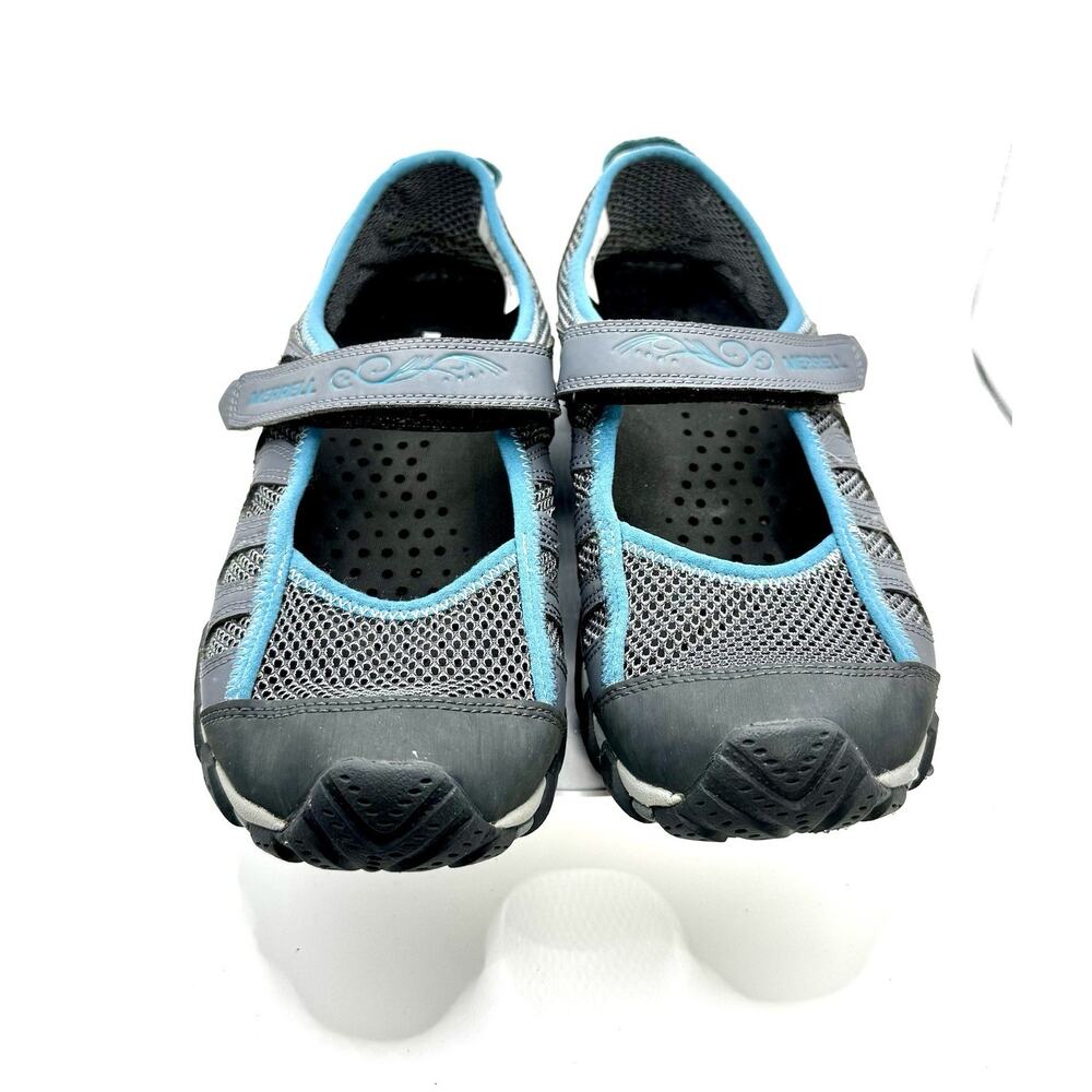 Merrell Waterpro Pandi 2 Women's Sz 9 Mary Jane Mesh Water Trail Shoes Grey Blue - Picture 7 of 7